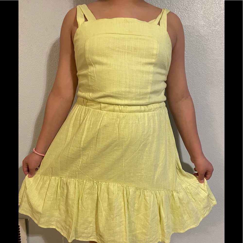 Girls sundress, Lime green